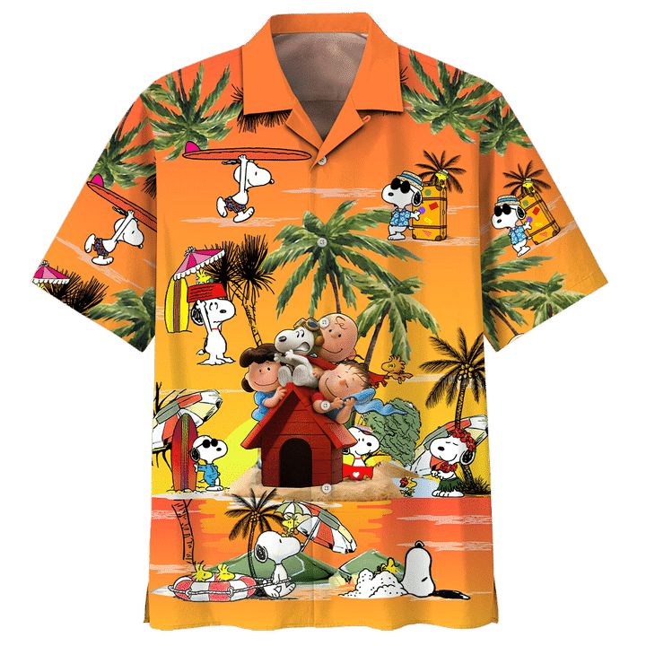 Peanuts Charlie Brown And Snoopy 2 Print Hawaiian Shirt