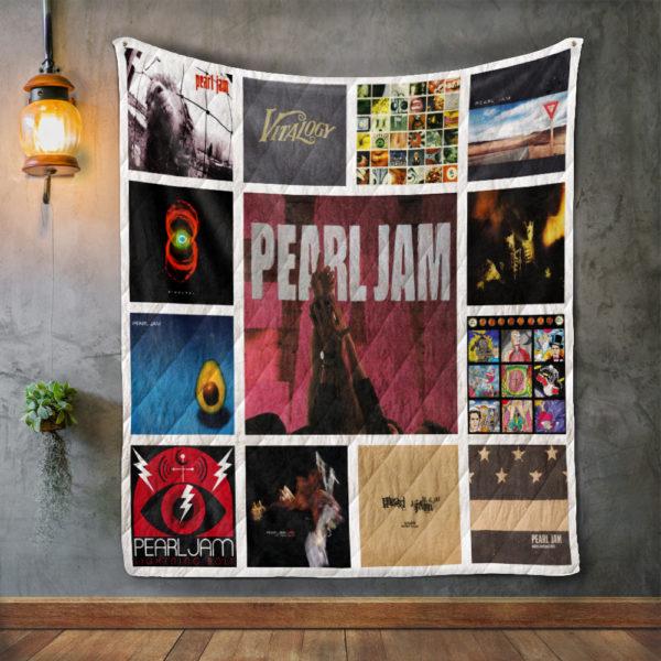 Pearl Jam Album Covers Quilt Blanket
