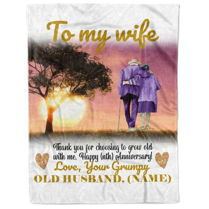 Personalized To My Wife Anniversary Custom Blanket Fleece Blanket For Wife From Husband Birthday