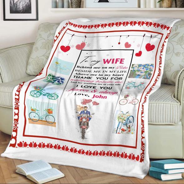 Personalized To My Wife Thank You For Walking Beside Me Fleece Blanket For Wife From Husband Birthday