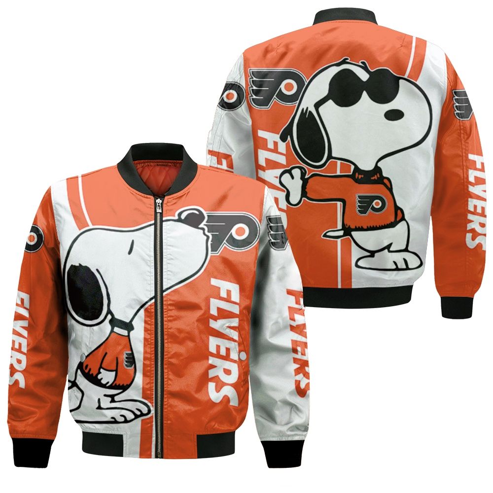 Philadelphia Flyers Snoopy Lover 3d Printed Bomber Jacket