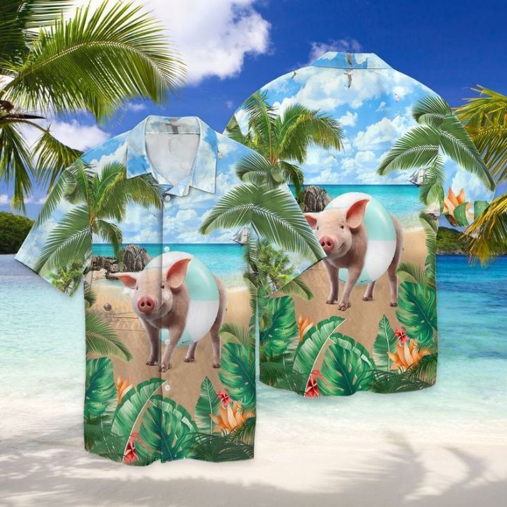 Pig To The Beach Hawaiian Shirt