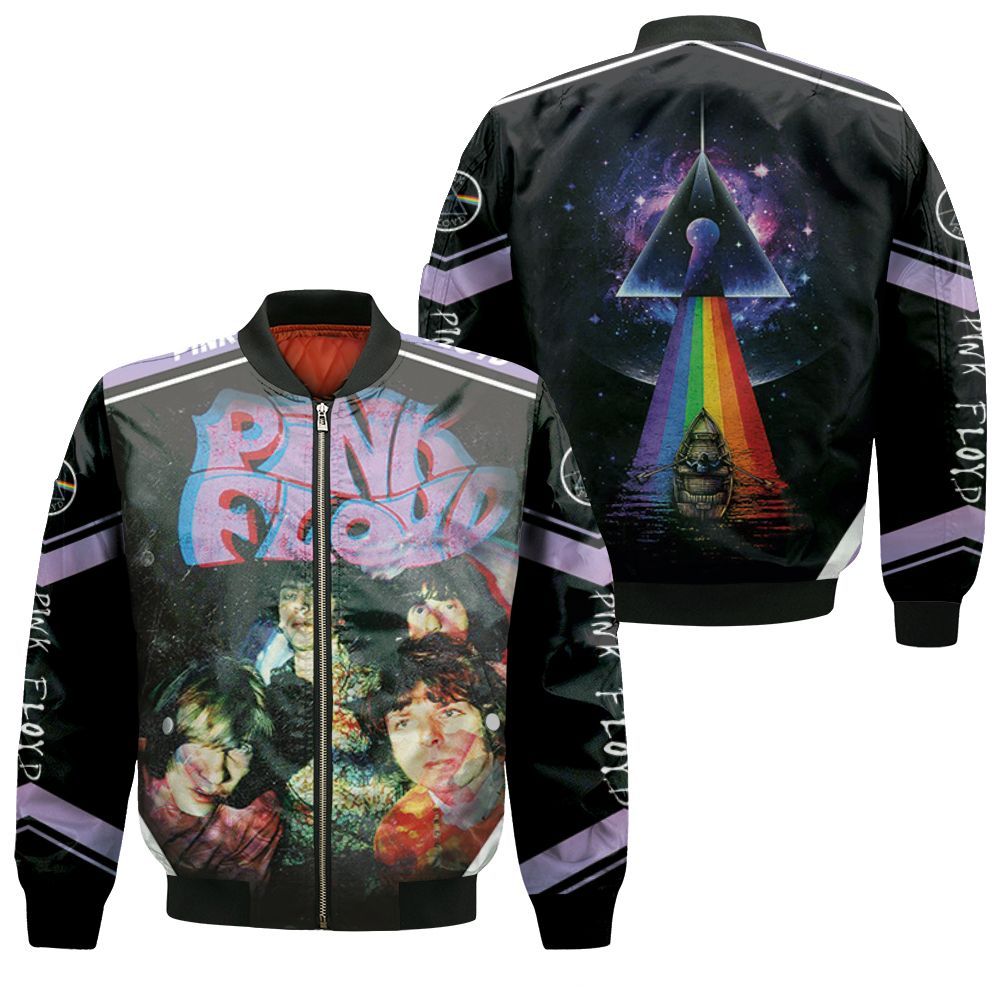 Pink Floyd Purple Logo Anaglyph Bomber Jacket