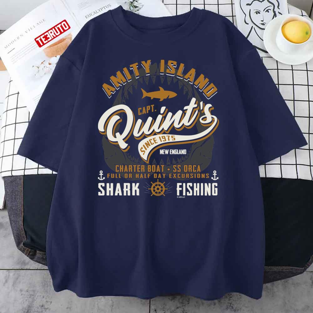 Retro Quint’s Shark Fishing Amity Island Unisex T-Shirt