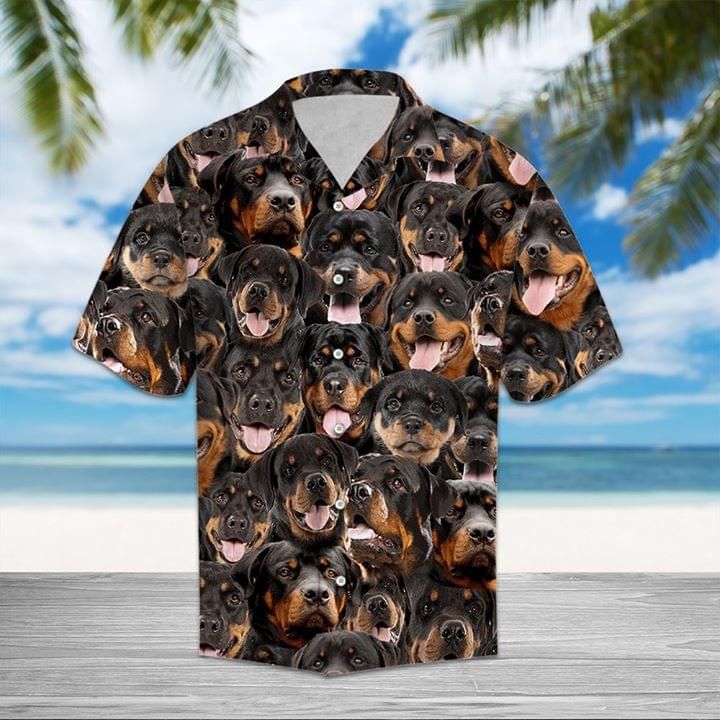 Rottweiler Dog Funny Hawaiian Shirt