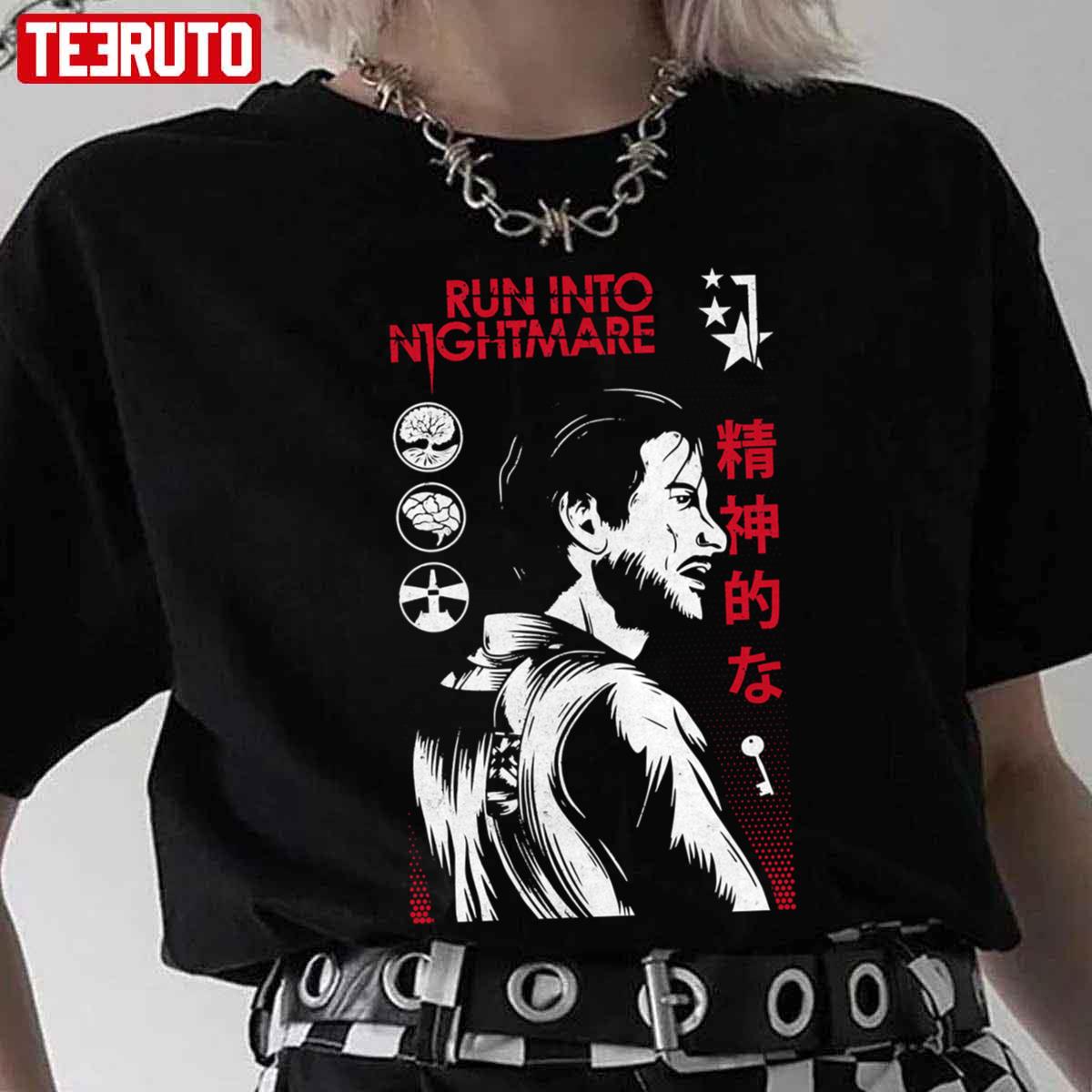 Run Into Nightmare The Evil Within Japanese Style Unisex T-Shirt