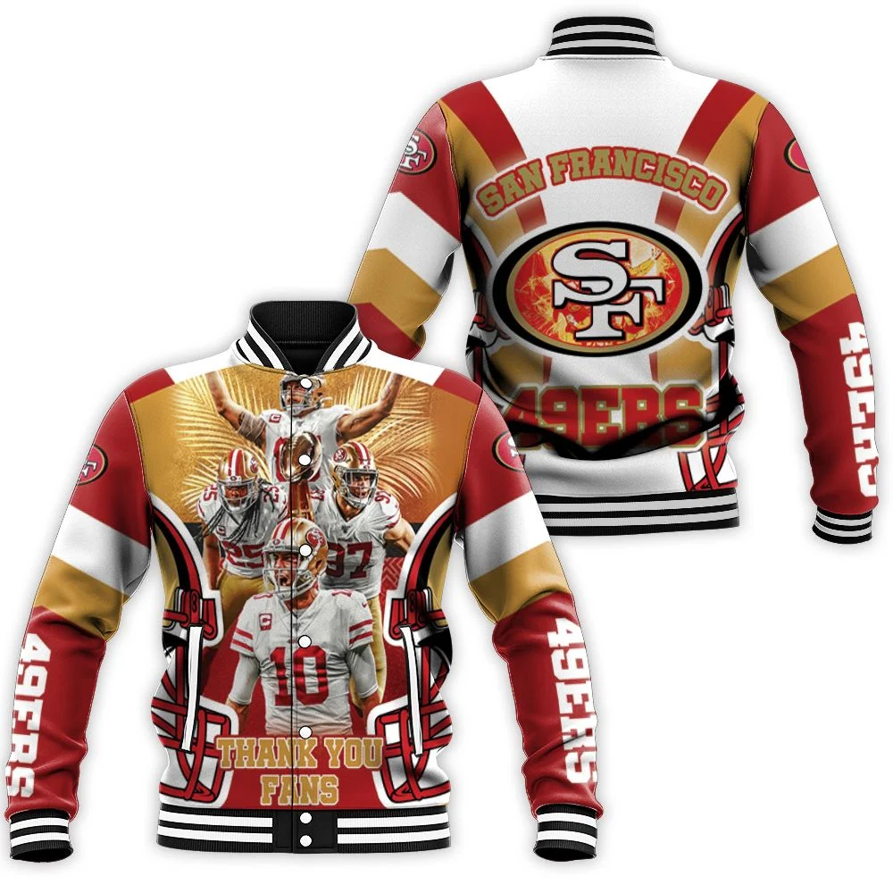 San Francisco 49ers Thank You Fan Baseball Jacket - Teeruto