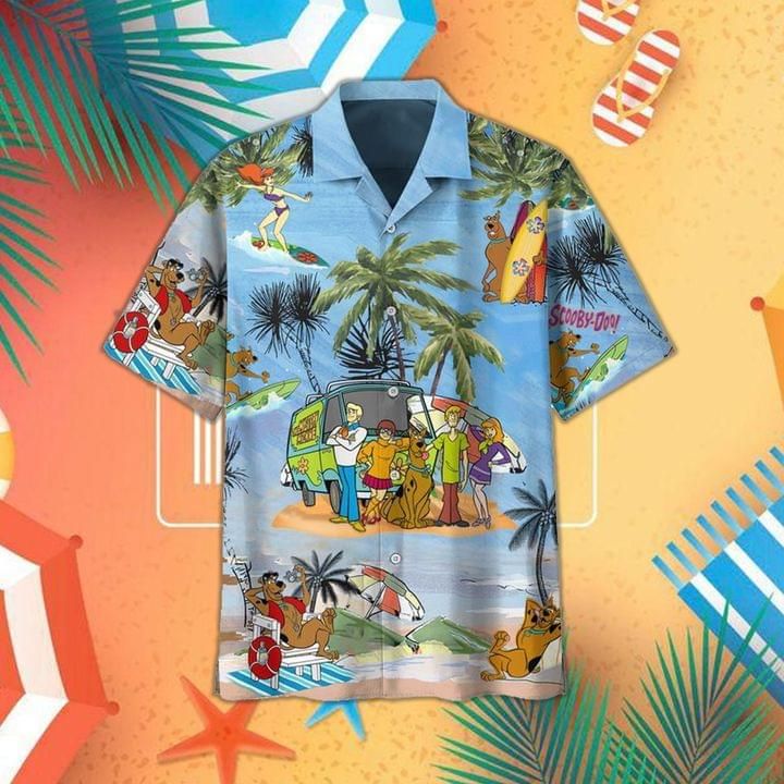 Scooby Doo Print Hawaiian Shirt