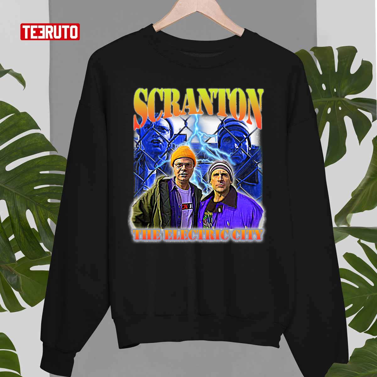 Scranton The Electric City The Office Funny Vintage 90s Bootleg Style Unisex Sweatshirt