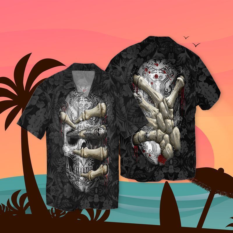 Skeleton 2 Hawaiian Shirt