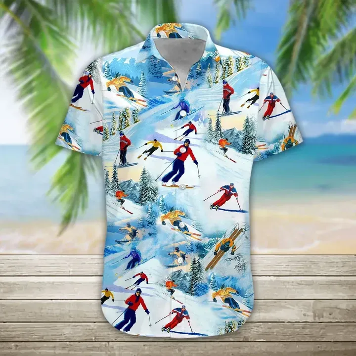 Skiing Lover Hawaiian Shirt