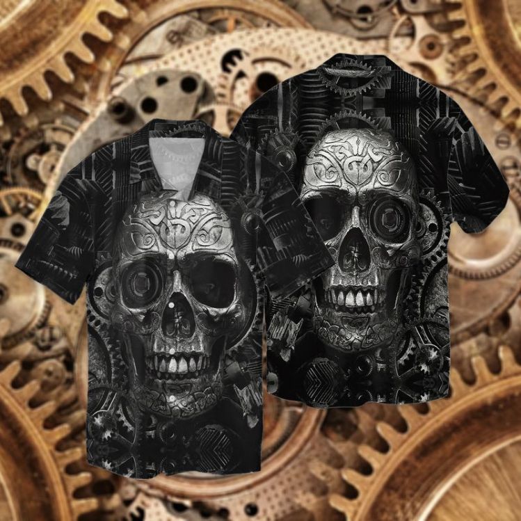 Skull Black 3 Hawaiian Shirt