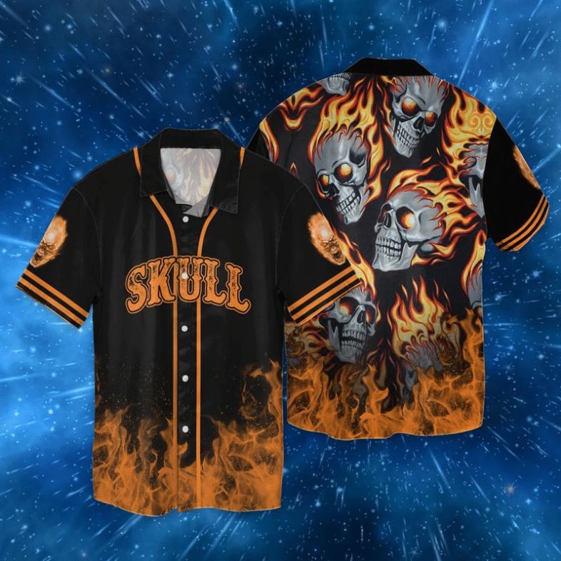 Skull Firefighter Hawaiian Shirt