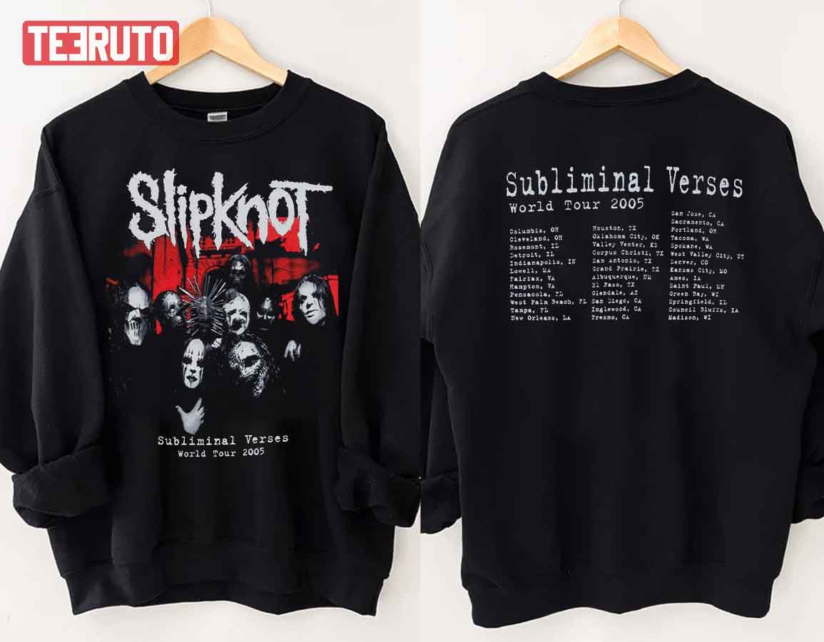 Slipknot World Tour 2005 Vintage Double Sides Print Unisex