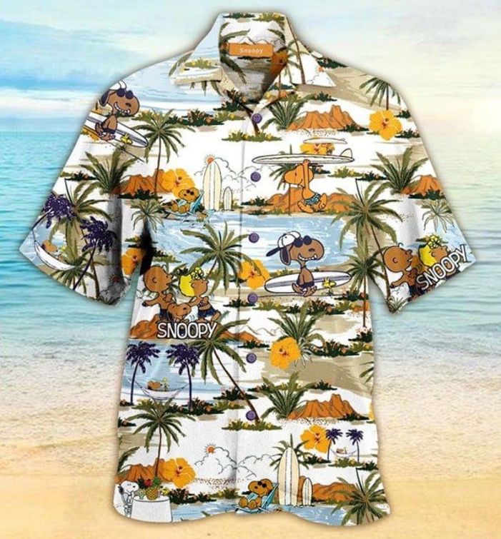 Snoopy And Friends Brown Skin Beach Cartoon Peanuts Hawaiian Shirt ...