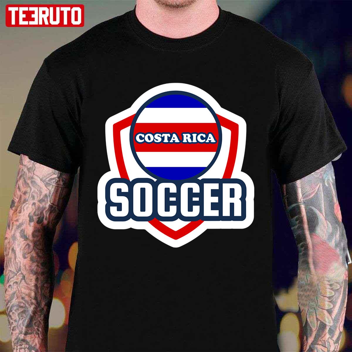 Soccer Costa Rica Colored Graphic Unisex T-Shirt