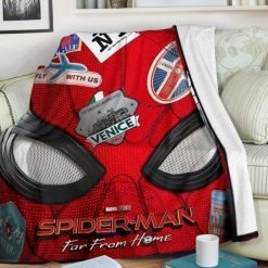 Spider-Man Far From Home Fleece Blanket Gift For Fan, Premium Comfy Sofa Throw Blanket Gift