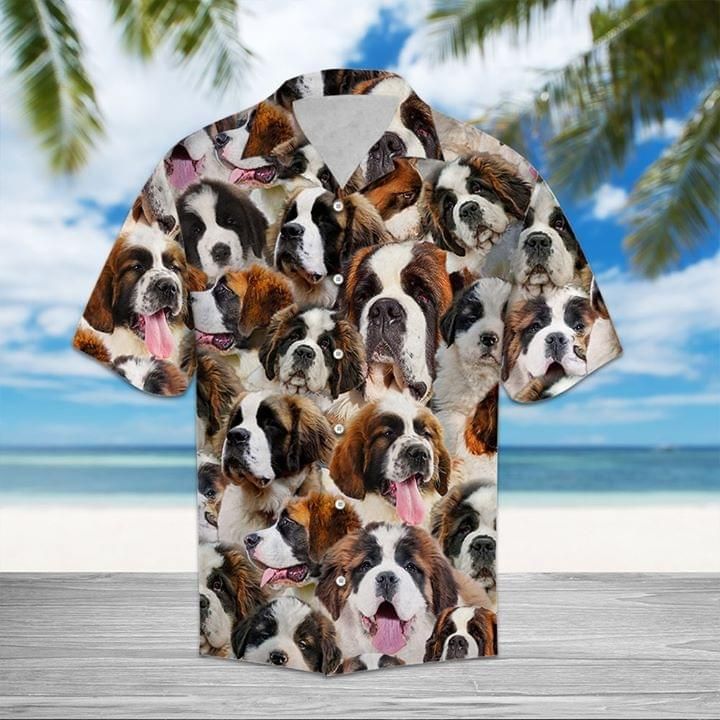 St Bernard Dog Hawaiian Shirt