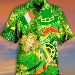 St Patrick_s Day Tropical Hawaiian Shirt