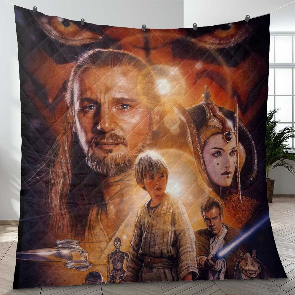 Star Wars Character Quilt Blanket, Star Wars Action Figures Gift For Fan Quilt Blanket
