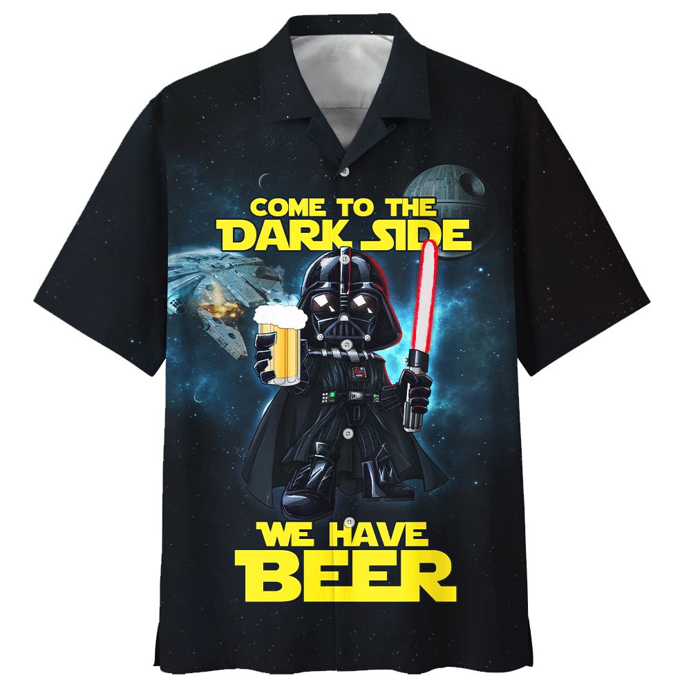Star Wars Darth Vader Come To The Dark Side We Have Beer Hawaiian Shirt