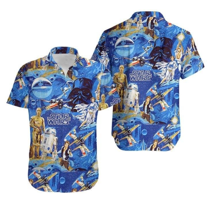 Star Wars Print Hawaiian Shirt