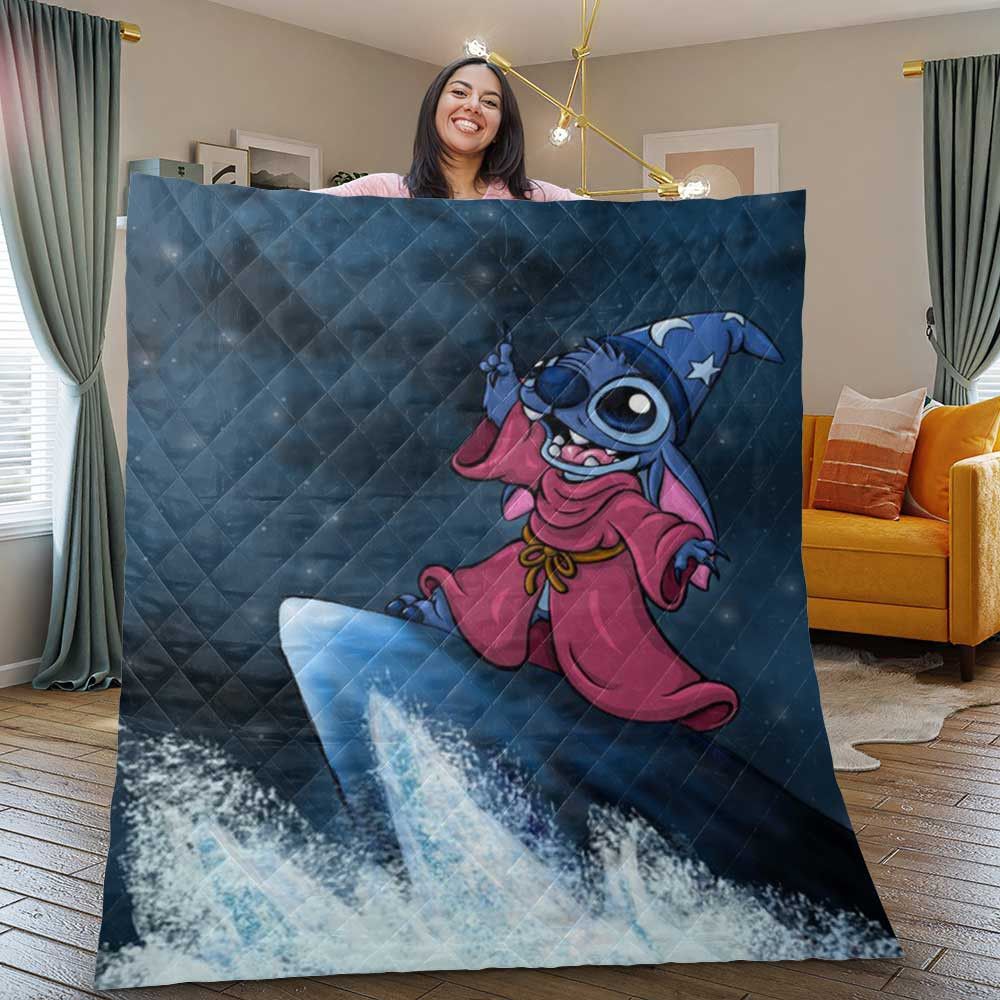 Lilo And Stitch Quiltblanket Gift For Fan, Lilo And Stitch Gene