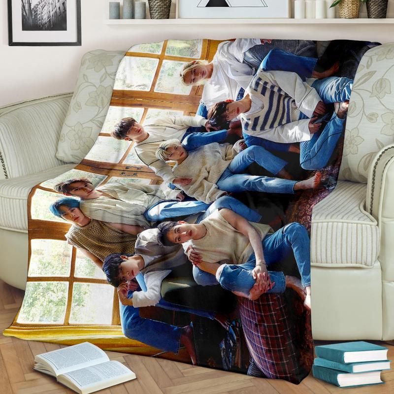 Stray Kids Fleece Blanket Gift For Fan, Premium Comfy Sofa Throw Blanket Gift 12