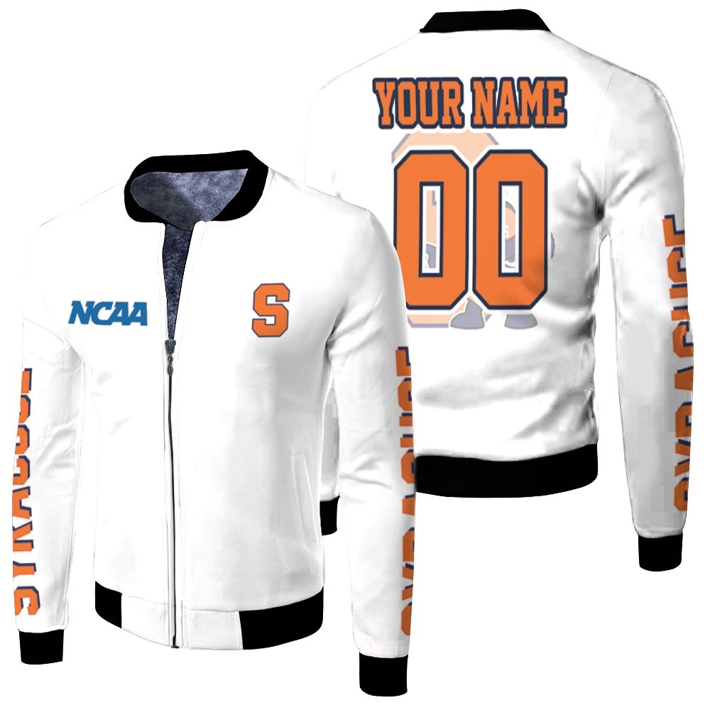 Syracuse Orange Ncaa Bomber 3d Personalized Fleece Bomber Jacket