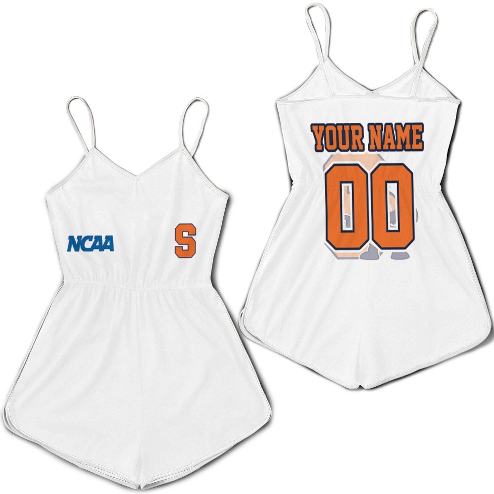 Syracuse Orange Ncaa Bomber 3d Personalized Romper