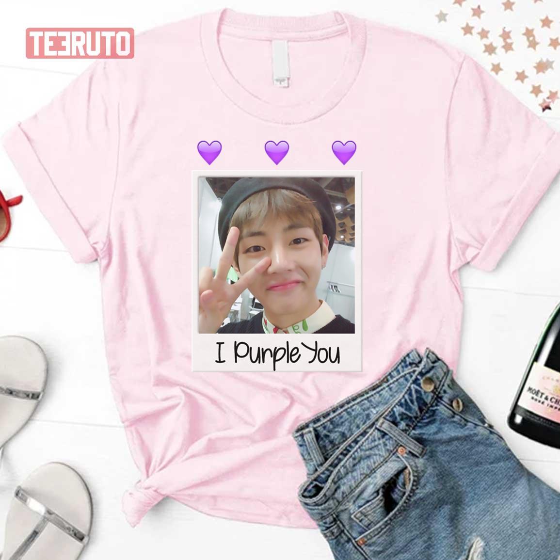 Taehyung Cute I Purple You Unisex T-Shirt