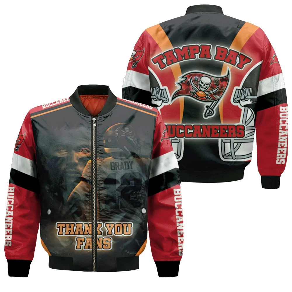 Tampa Bay Buccaneers Tom Brady 12 For Fans Bomber Jacket