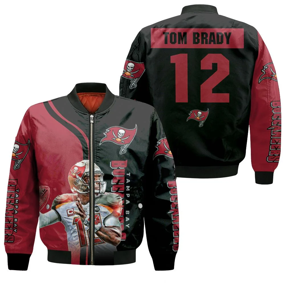 Tampa Bay Buccaneers Tom Brady 12 Legend 3d Printed Bomber Jacket - Teeruto