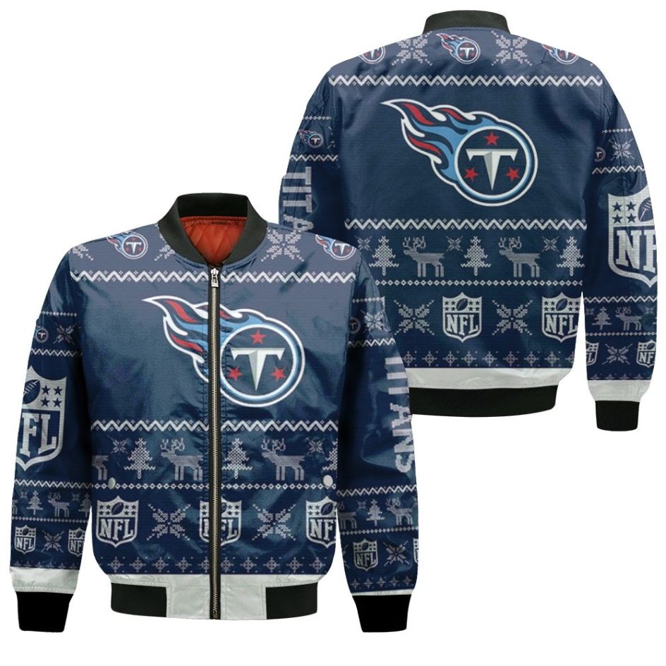 Tennessee Titans Ugly Sweatshirt Christmas 3d Bomber Jacket