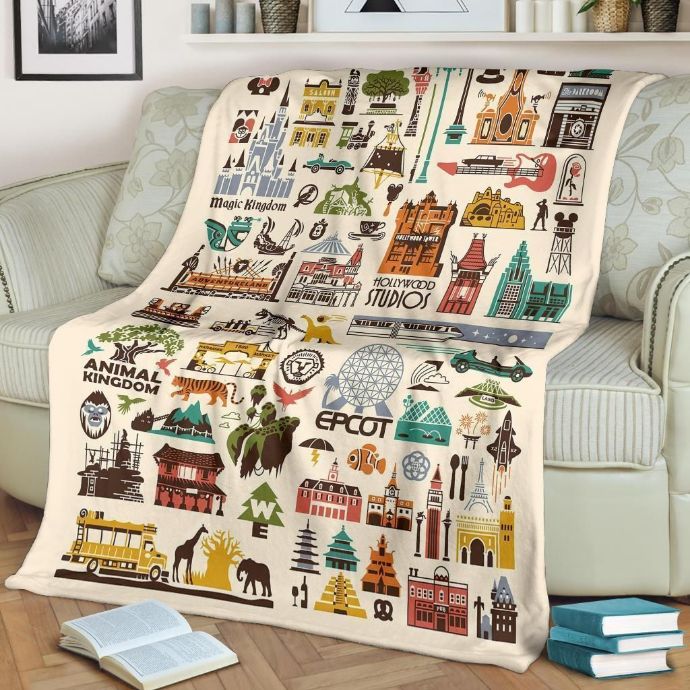 The Four Parks Icons Best Seller Fleece Blanket Gift For Fan, Premium Comfy Sofa Throw Blanket Gift