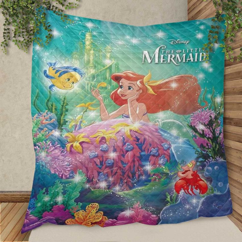 The Little Mermaid Prince Disney Christmas Gifts Lover Quilt Blanket,prince Quilt Blanket