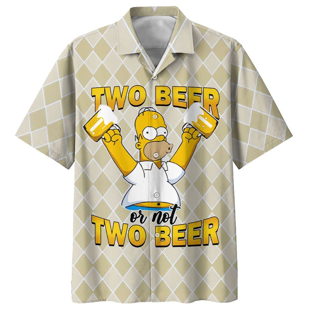 The Simpsons Two Beer Or Not Two Beer Hawaiian Shirt