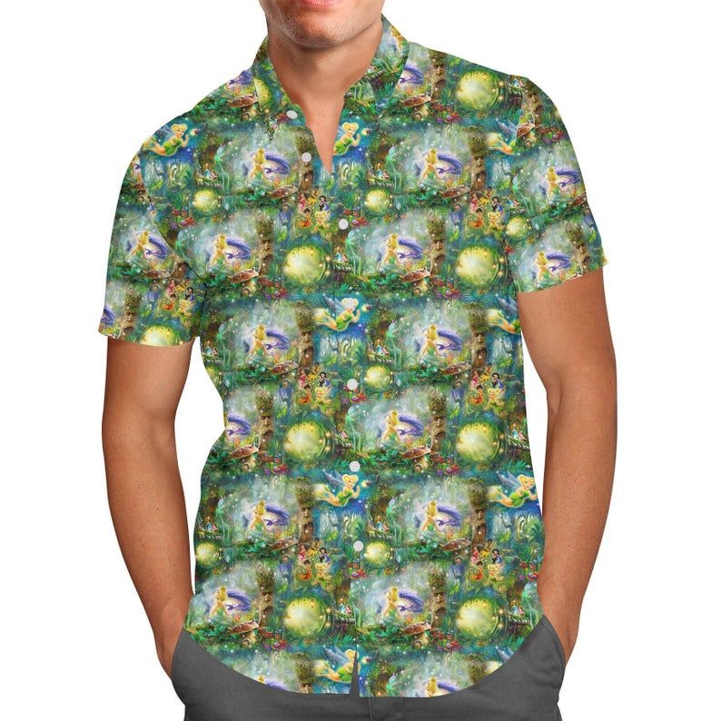 Tinkerbell In Pixie Hollow Disney Hawaiian Shirt Teeruto