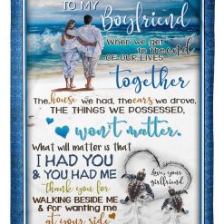 To My Boyfriend Fleece Blanket The House We Had The Cars We Drove Couch