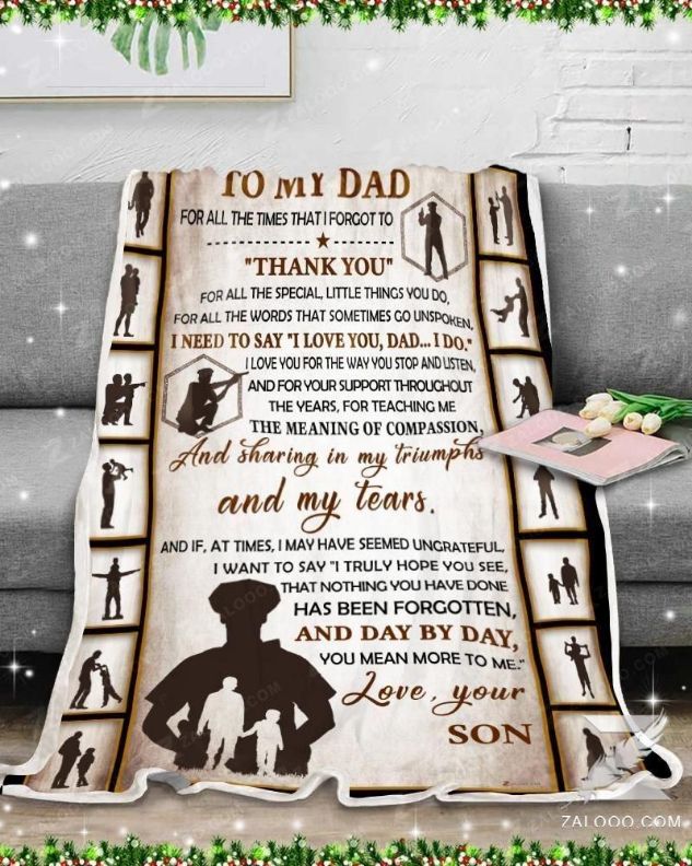 Dad Loves You 60x80 in Blanket To My Daughter Ballet Zalooo 