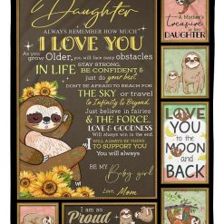 To My Daughter Always Remember How Much I Love You Fleece Blanket For Daughter Birthday