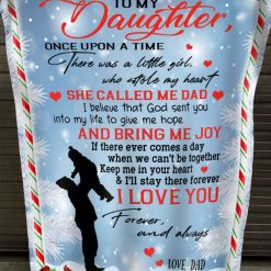 To My Daughter Christmas Fleece Blanket Quilt Blanket Gift For Daughter