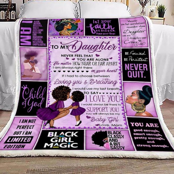 not easy to raise a child Details about   To my mom Fleece Your daughter Quilt blanket USA