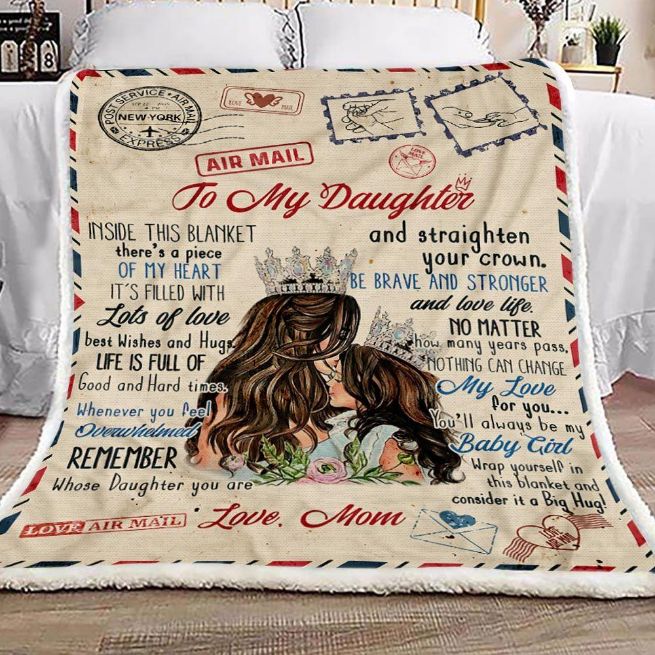 To My Daughter Remember Whose Daughter You Are Fleece Blanket For Daughter Birthday From Mom To Daughter