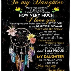 To My Daughter Watching You Grow From A Carefree Little Girl Fleece Blanket For Family Birthday Daughter Father To Daughter