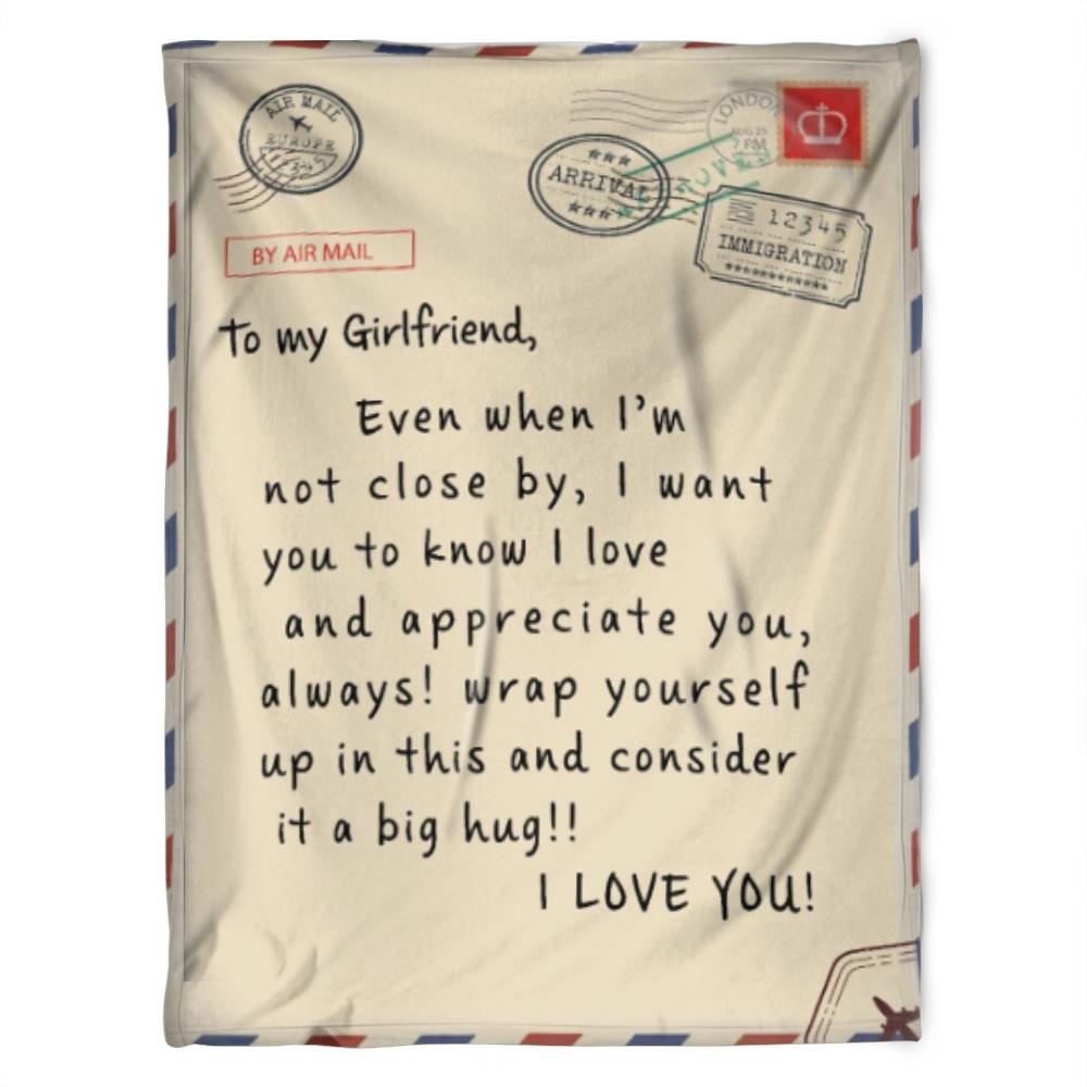 To My Girlfriend Blanket Fleece Blanket I Love You For Girlfriend From Boyfriend