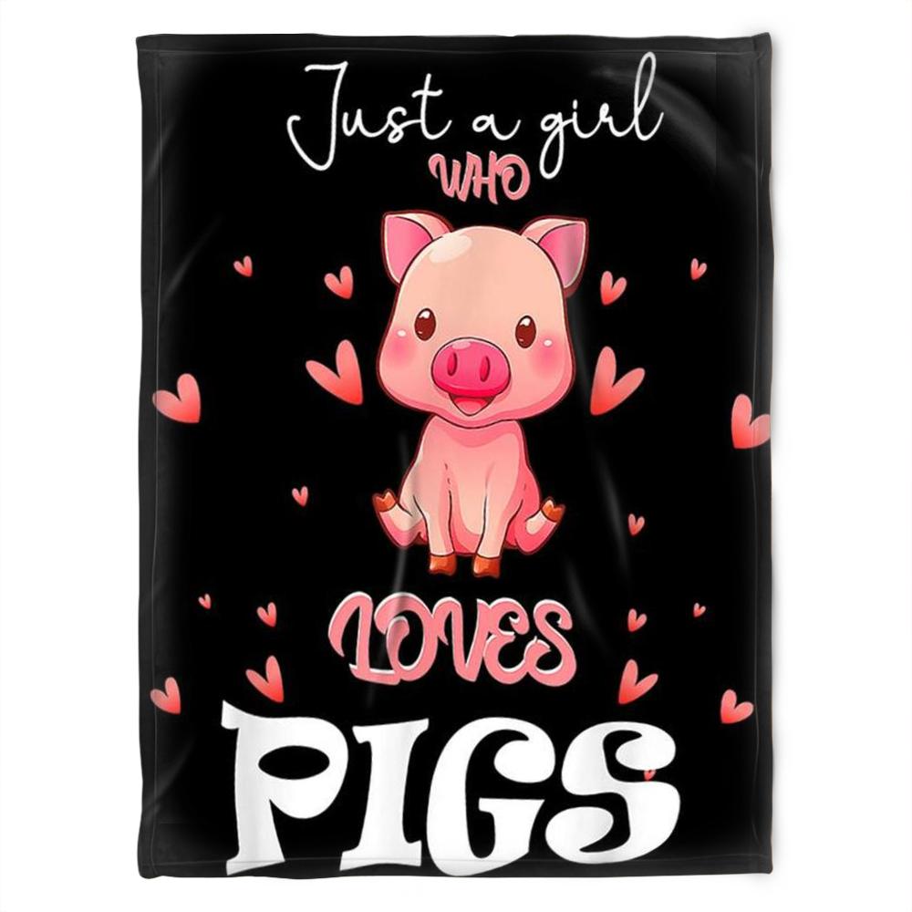 To My Girlfriend Blanket Fleece Blanket Loves Pigs For Girlfriend Family