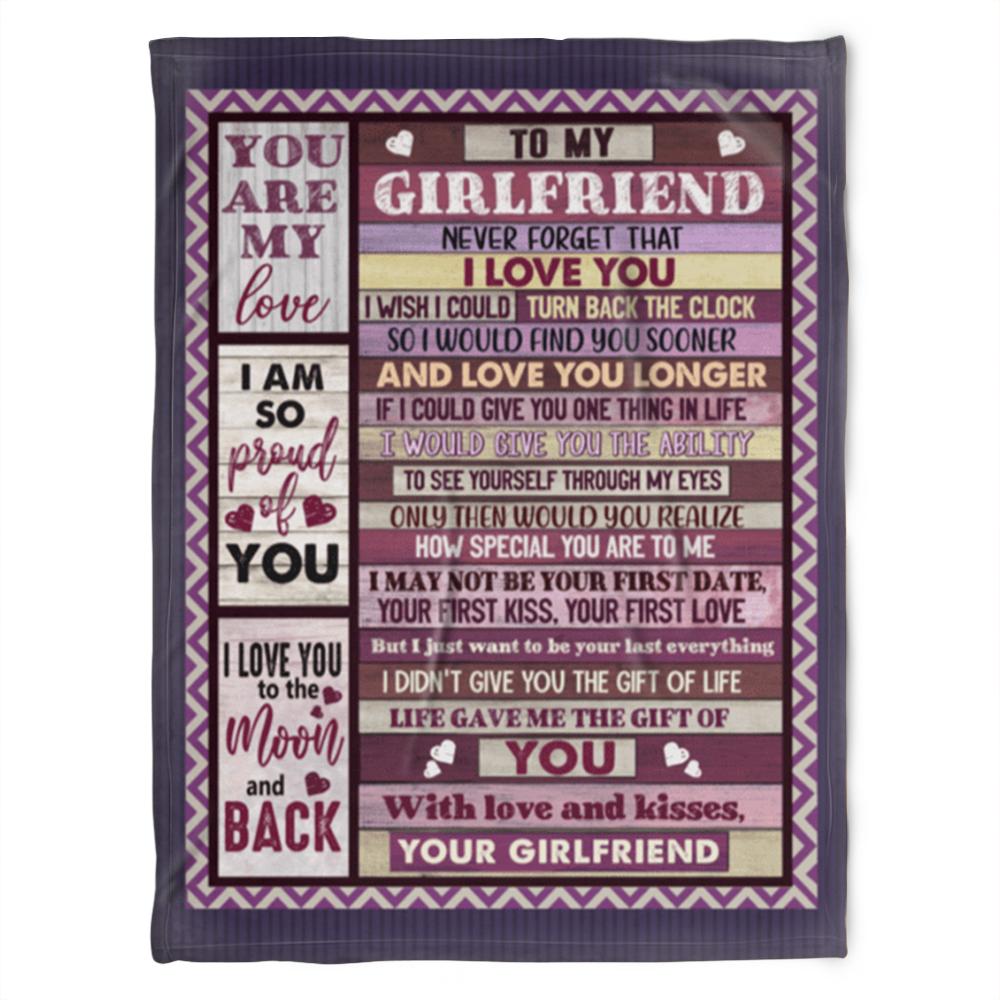 To My Girlfriend Blanket You With Love And Kisses You Girlfriend For Girlfriend From Boyfriend