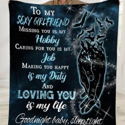 To My Girlfriend Caring For You Is My Job Fleece Blanket For Family Birthday Girlfriend Couple