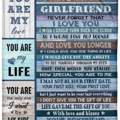 To My Girlfriend You Are My Life Blanket For Girlfriend For Your Love Birthday